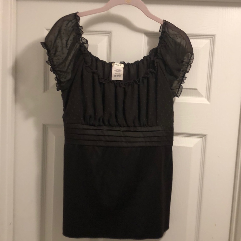 Chocolate Brown short sleeved blouse Size Medium